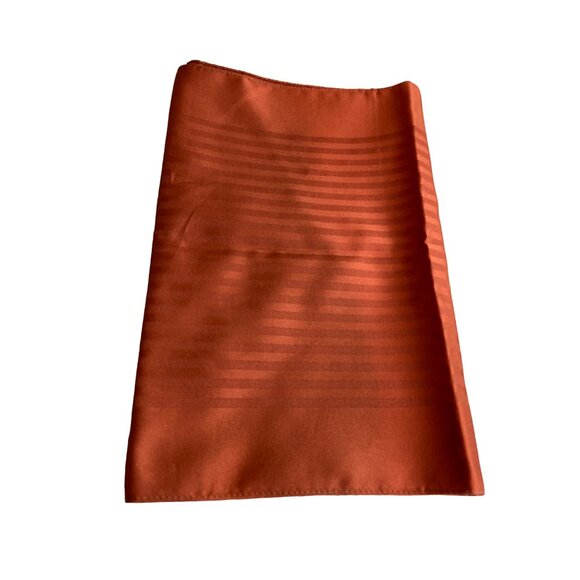 Womens Rectangle Scarf Brown Solid Stripe Lightweight Head Neck Wrap Satin - Picture 3 of 6